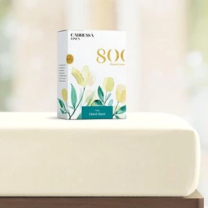 100% Egyptian Cotton Deep Pocket Twin XL Fitted Sheet Only - 800 Thread Count... - Picture 1 of 9