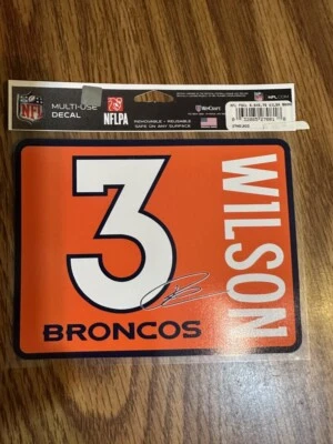 Calcomanía WinCraft Russell Wilson Denver Broncos 5,5"" x 5,75"" Foto 1 de 2
