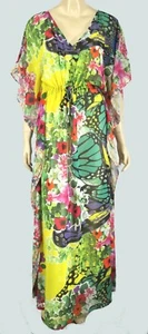 Hale Bob transparentes Maxi Kaftan-Kaftan-Kleid mit Kordelzug Größe S - Bild 1 von 5