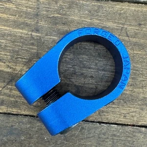 Suntour BMX Seatpost Clamp Blue Old School BMX Forged Japan 80s 25.4 mm Ano - Picture 1 of 12