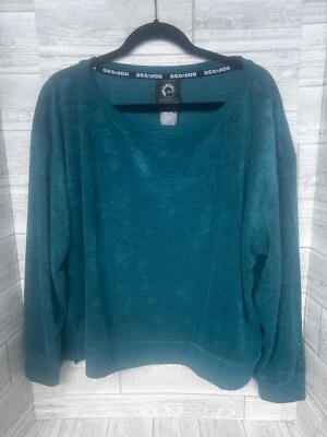 Sea-Doo Women’s Terry Crewneck Pullover Teal Size 2XL - Image 1 of 3