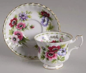 ROYAL ALBERT Flor del mes Taza de MARZO, Platillo, Plato de Ensalada - Imagen 1 de 2