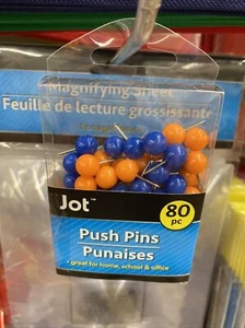 MAP PINS PUSH POINTS FOR MESSAGE BOARDS BALL HEADS MULTICOLOR 80 Ct/Pk - Picture 1 of 1