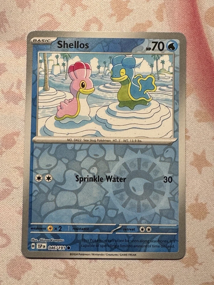 Pokémon TCG Shellos 046/191 Sv08: Surging Sparks Reverse Holo - Image 1 of 1