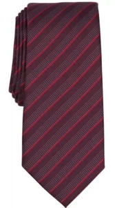 Alfani Neck Tie Vinton Stripe Burgundy Men’s Tie Brand New Preppy Designer - Picture 1 of 12