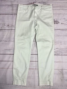 J Brand Alana Women's Light green Distressed Ankle Jeans High Rise Cotton W34 - Picture 1 of 12