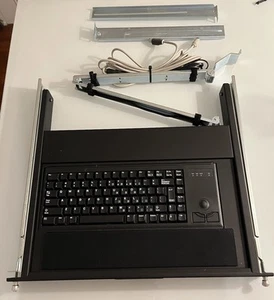 Cherry ML4400 PS2 Keyboard and Trackball Mouse with Panel Rack Mount Tray - NEW - Picture 1 of 5