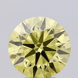 3.50ct Round Ideal Cut VS2 Fancy Intense Yellow Lab Grown Diamond IGI Certified - Picture 1 of 21