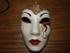 Vintage Atelier Marega Venetian Italy Mask Masquerade Mardi Gras French Queen - Picture 1 of 11