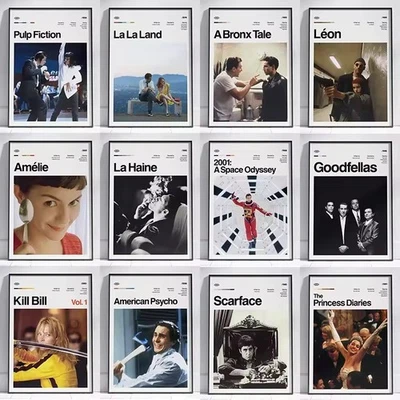 Vintage 80s 90s Minimalist Movie Series Poster Pulp Fiction Kill Print, NoFrame - Image 1 of 4