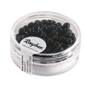 Renaissance Perles en verre , 4mm ø, noir, boîte 85 pces - Imagen 1 de 2