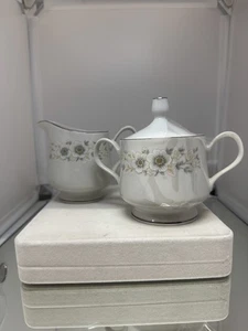 Vintage 1980 Floral Carlton Andover China Creamer and Sugar 482 - Picture 1 of 20