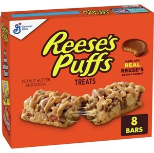 🟣 Nuevo General Mills REESES MANTEQUILLA DE MANÍ CHOCOLATE Cereal Golosina 8 Barras Caja - Imagen 1 de 2