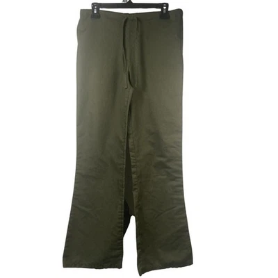 Cherokee Workwear Olive Green Flare Leg Drawstring Scrub Pants Size XS 31x30 - Image 1 of 4