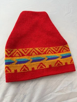 VTG 70s-80s Wigwam 100% Wool Geometric Beanie Hat Ski Snowboarding - Image 1 of 4