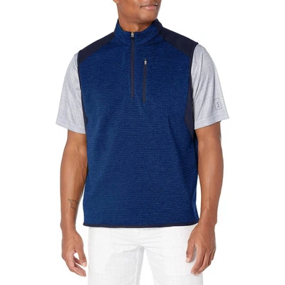Grand Slam Men’s Peacoat Blue 1/2 Zip Pro Knit UPF 50 Golf Vest Size M - Image 1 of 4