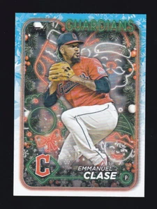 2024 Topps Holiday #H10 EMMANUEL CLASE Cleveland Guardians - Picture 1 of 2