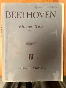 Beethoven Piano Trios Vol. I – Henle Urtext Edition – Complete Set of Parts - Picture 1 of 7