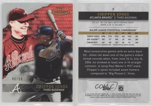 2020 Topps Gold Label Class 2 Red /50 Chipper Jones #9 HOF