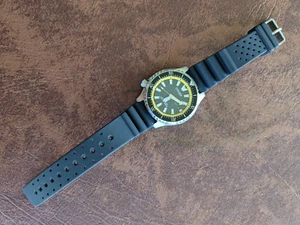 NUEVA CORREA DE RELOJ OEM Citizen 20 mm de goma negra BN0000-04H NY0040-09EE - Imagen 1 de 3