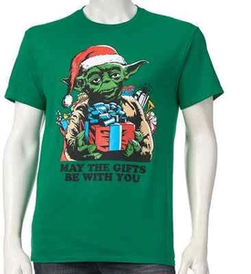 Maglietta Star Wars Christmas Uomo Taglia L Yoda Che I Regali siano Con Te Maglietta - Foto 1 di 4