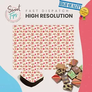 Chocolate Transfer Sheet (Love Hearts, Bear) Edible for Decorations A4 Size - Picture 1 of 2