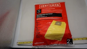 Craftsman 15-22 Gallon High Efficiency Collection Bags Wet/Dry Vacs, 2 Bags New - Picture 1 of 4