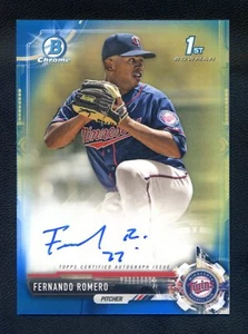 2017 Bowman Chrome Blue Refractor Fernando Romero RC AUTO #77/150 *UNIKAT - Bild 1 von 3