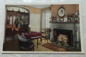 The Sitting Room, Longfellow's Old House, Portland, Maine. Postcard (B3) - Picture 1 of 2
