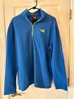 The North Face Men's Large 1/4 Zip Fleece Pullover Blue