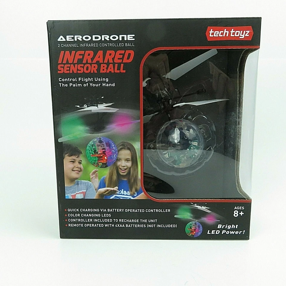 Tech Toyz AERODRONE 2 Channel Infrared Controlled Sensor Ball w/ Controller NEW - Image 1 of 4