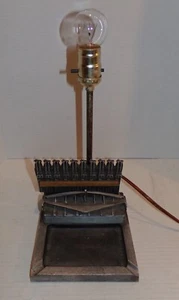 Bruce Fox Aluminum Capital Machine Co Industry Veneer Slicer Ashtray Light Lamp - Picture 1 of 16