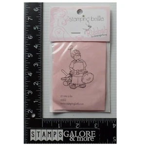 STAMPING BELLA RUBBER STAMPS UNMOUNTED CC102 SIR CUTE A LOT RUBBAH #1844 - Picture 1 of 2