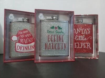 Divertidos Regalos de Navidad Secreto Frasco de Cadera, 3 Mensajes Diferentes, Elefante Blanco  Foto 1 de 2