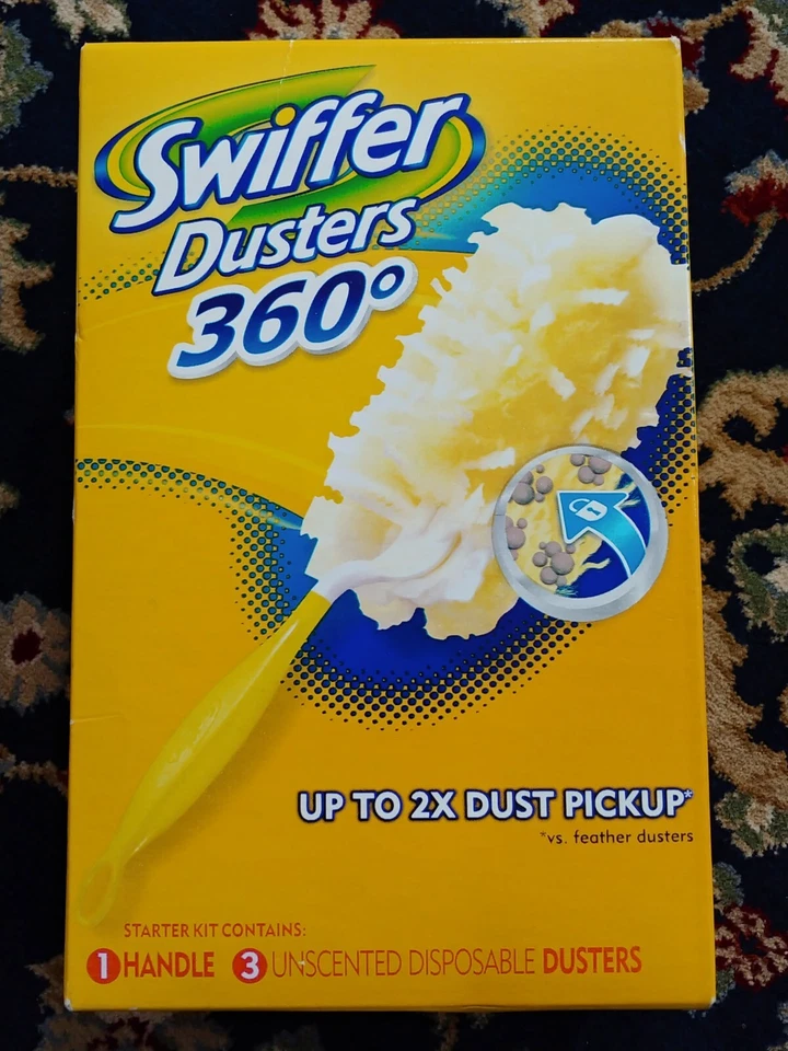 Swiffer 360 Duster Kit Unscented With 1 Handle and 3 Dusters