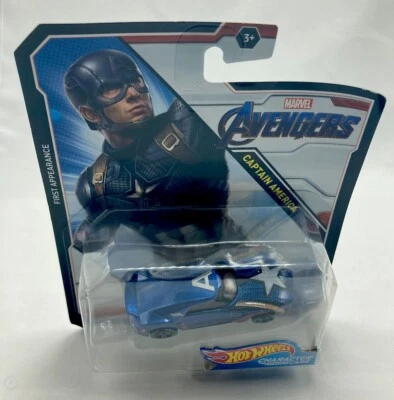 Hot Wheels MARVEL COMIC CHARACTER CARS AVENGERS CAPTAIN AMERICA First Appearance - Image 1 of 3