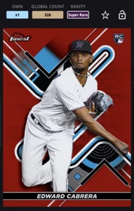 Topps Bunt DIGITAL 22 Finest Red Base Edward Cabrera - Picture 1 of 1
