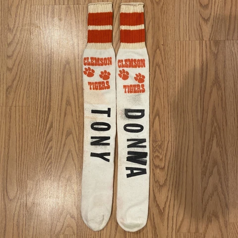 Vintage Clemson Tigers Socks Football Tony Donna Dabo Trevor Gameday Knee Frat Cover