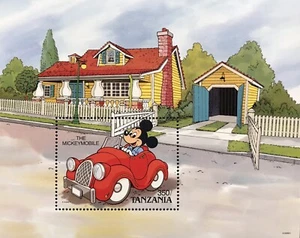 TANZANIA DISNEY CARS STAMPS SS 1990 MNH MICKEYMOBILE CAR AUTOMOBILE MICKEY MOUSE - Picture 1 of 1