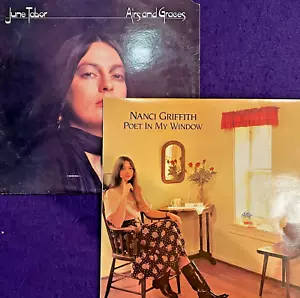 2x LOT Tested EX+ Folk NANCI GRIFFITH Poet in The Window JUNE TABOR Airs Graces - Picture 1 of 12