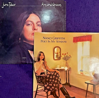 2x LOT Tested EX+ Folk NANCI GRIFFITH Poet in The Window JUNE TABOR Airs Graces - Image 1 of 4