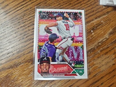 2023 Topps Holiday - #H107 Vaughn Grissom (RC) Card Atlanta Braves Rookie  - Image 1 of 2