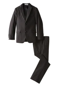 AXNY a.x.n.y Big Boys' Boys Tailored 3 Piece Tuxedo, Black, 14 - Picture 1 of 2