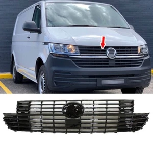 Fits For 20-22 Volkswagen Transporter T6.1 LCI Front Grille w/ Logo Base Black - Picture 1 of 4