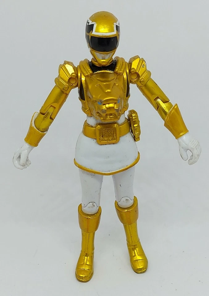 Power Rangers Megaforce экшн-фигурка Metallic Force ультра желтый рейнджер, 4 дюйма - Изображение 1 из 4