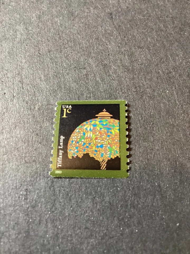 Scott#3758A -1c Tiffany Lamp Coil Single -MNH-2003-US - Image 1 of 1