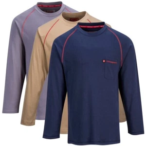 FR T-SHIRT  Mens Long Sleeve  Crew Neck Bizflame Portwest   NWT - Picture 1 of 1