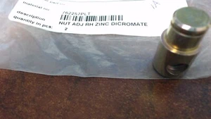 Minuteman 762257PLT Nut Adjust Right Hand Zinc Dicromate - Picture 1 of 6
