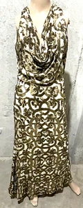 Naeem Khan Runway Sequin Bead Embroidered Long Maxi Gown Evening Dress US 0 2 - Picture 1 of 7