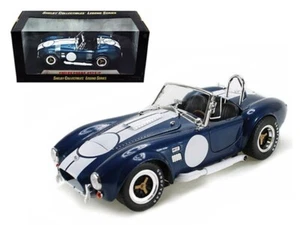 1965 Shelby Cobra 427 S/C Diecast Model - Dark Blue Metallic with White Stripes - Picture 1 of 1